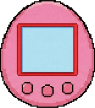 Pink retro Tamagotchi console